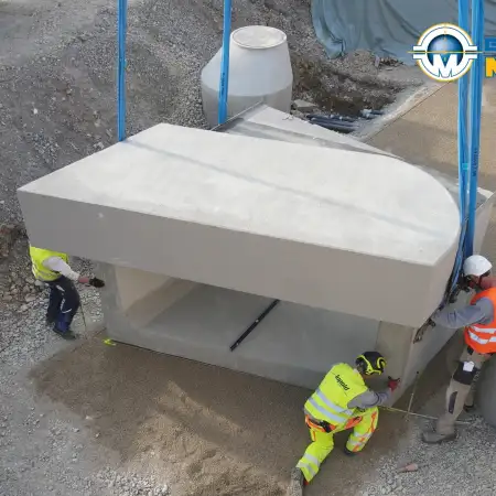 Lieferung und Einbau des Durchlassbauwerks auf unserer Baustelle in Sulz-Hopfau